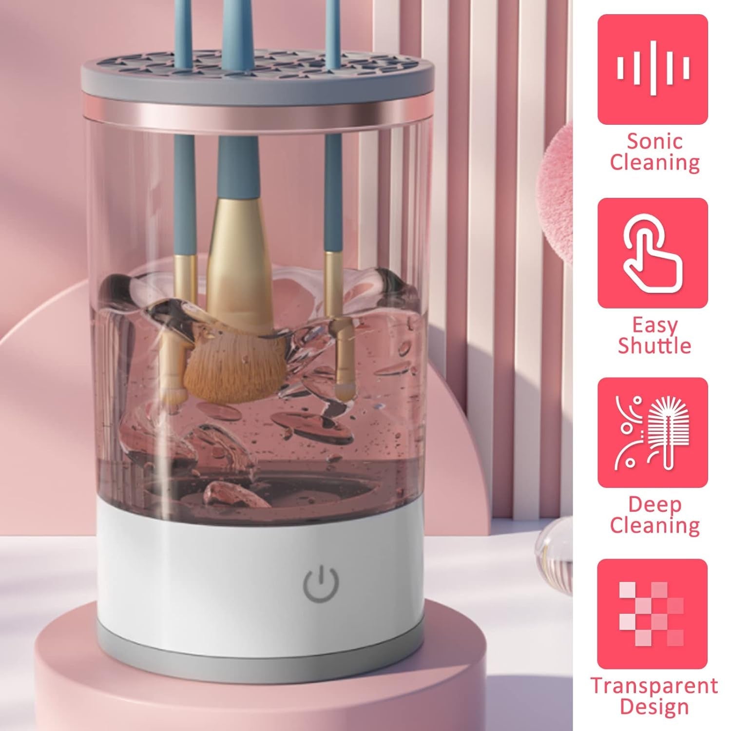 12987 Automatic Makeup Brush Cleaner Fast Electric Brush Cleaner Hand Free Machine Super Clean Brush Washer & Brushes Organizer Tool (1 Pc) 12987 Automatic Makeup Brush Cleaner Fast Electric Brush Cleaner Hand Free Machine Super Clean Brush Washer & Brushes Organizer Tool (1 Pc)
